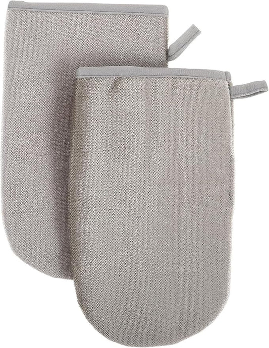 Hemoton 2pcs Pet Hair Remover: 2-Sided Pet Hair Removal Gloves - Reusable Grooming Mitt for Cats Dogs - Grooming Mitt for Furniture Curtain