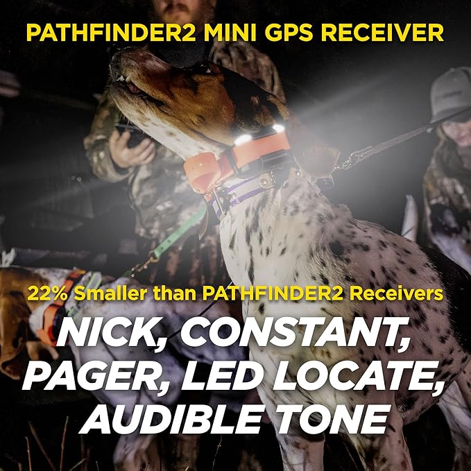 Dogtra PATHFINDER 2 MINI Additional Receiver Dog GPS Tracker e Collar Black LED Light No monthly fees Free App Waterproof Smartwatch control Satellite Real Time tracking long range Smartphone required