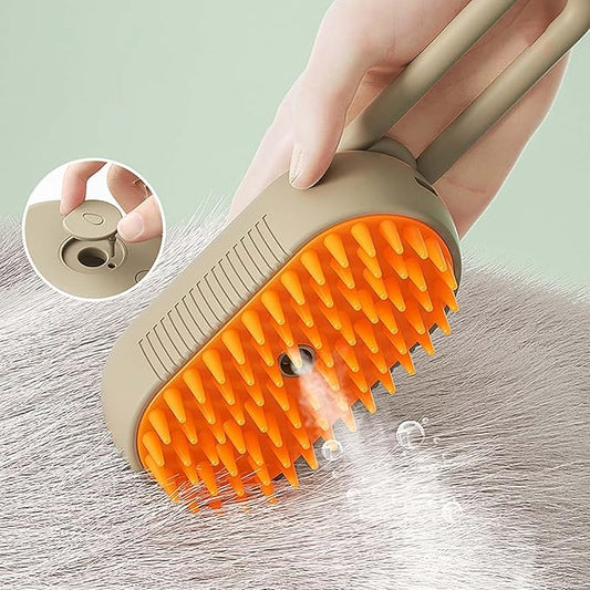 Cat Steam Brush,2025 Upgrade Pet Steam Groomer Comb,Hair Water Brush for Cats Dogs,Multifunctional Hair Removal Comb for Shedding Cat Grooming Kit,Pet Grooming Brushes with Water Spray (green)