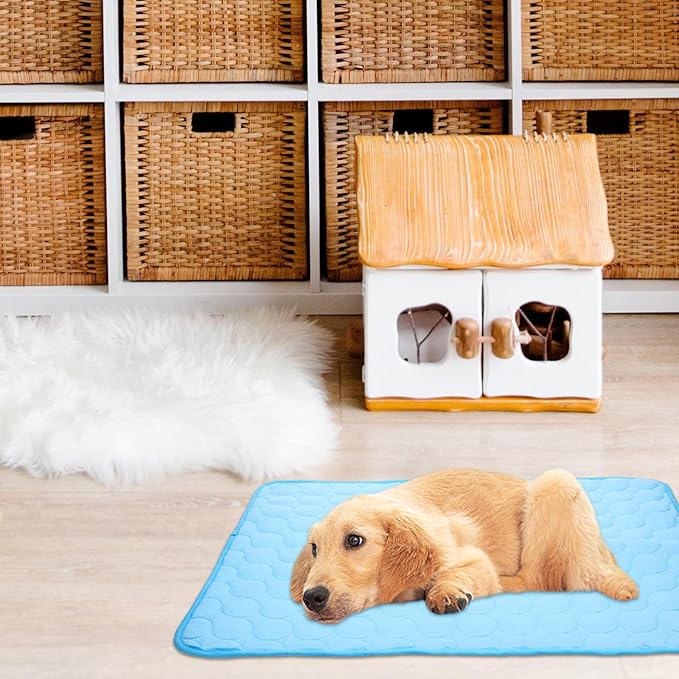 TOYANDONA Pet Cooling Mat for Dogs Large 70x55 Cm Non-Toxic Self-Cooling Pad Washable Dog Sleep Mat Comfortable Supplies