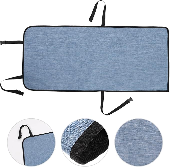 LIOOBO Waterproof Car Seat Cover for Dogs, Car Protector for Pets, Non-Slip Front and Back Seat Pad, Scratch-Resistant Automotive Pet Supply in Light Blue for Travel