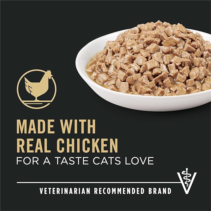 Purina Pro Plan Urinary Tract Health Chicken Entree in Gravy Cat Food - 3 oz. Pull-Top Cans,(Pack of 48)