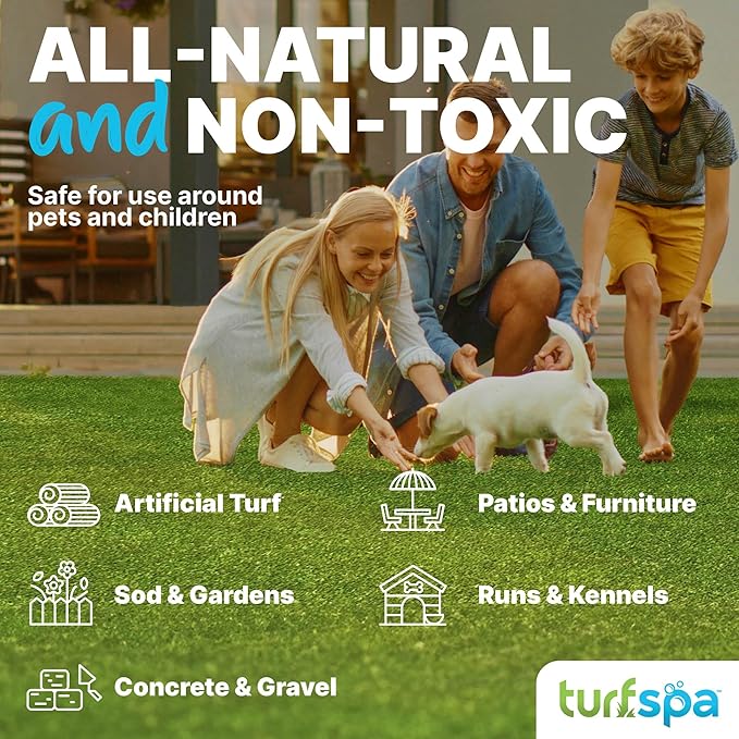 Urine & Odor Turf Detox: Mango Gallon Refill of Professional Enzyme Cleaner & Odor Eliminator for Artificial Grass, Turf, Concrete, Patio & Kennels, Pet Urine Enzymatic Cleaner for Dogs & Cats