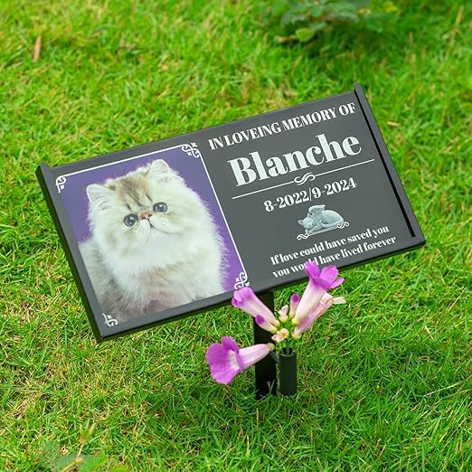 Grave Marker Stand,Heavy Duty Gravestone Holder,Memorial Plaque Support for Pet,Dog,Cat,Tombstone,Headstone,Garden Memorial Stone Stand (for 12"X6" Plaque)