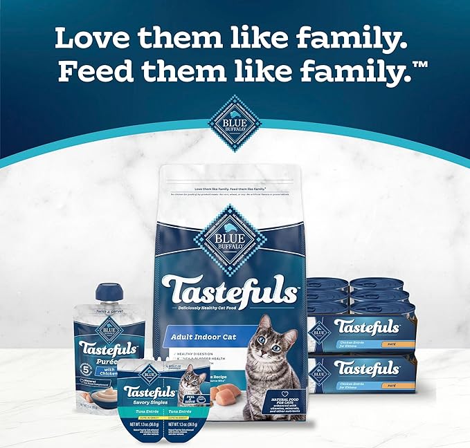 Blue Buffalo Tastefuls Wet Cat Food Paté for Kittens, Made with Natural Ingredients | Chicken Entrée, 3-oz. Cans (24 count )