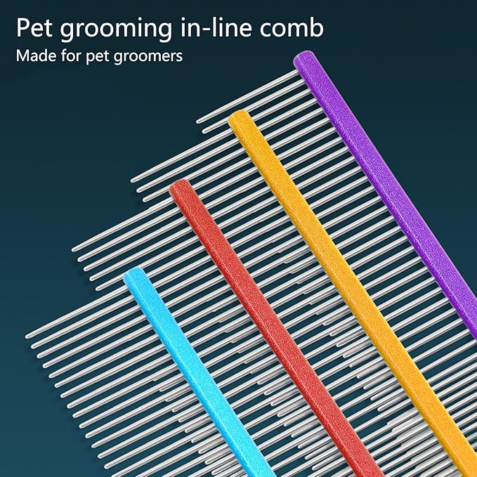 Pet Comb for Cats Shedding Hair Dog Deshedding Comb Cats Comb Hair Remover for Dogs Cats Hair Grooming 2PCS