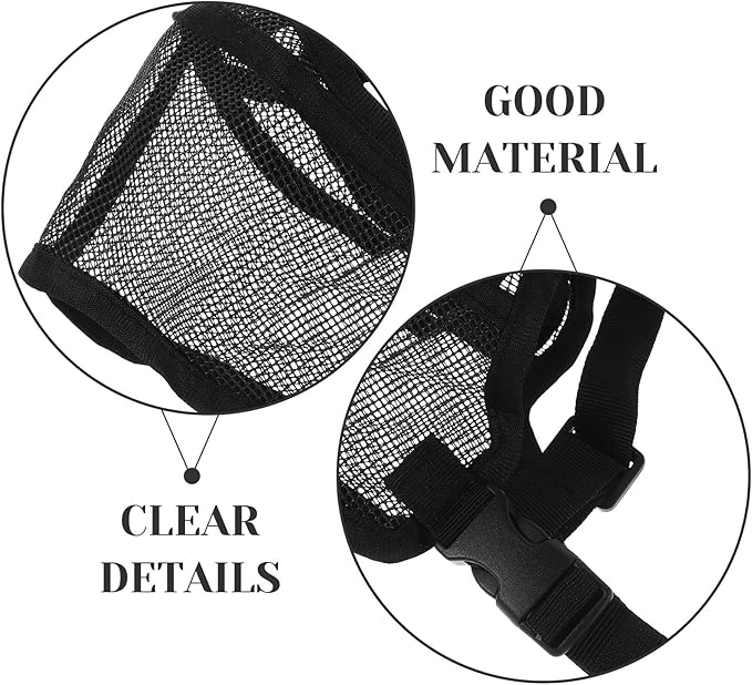 POPETPOP Short Snout Dog Muzzle for Bulldogs Adjustable Soft Breathable Mesh Mouth Cover Anti-Biting Barking Training Muzzle Medium Size Pet Supplies