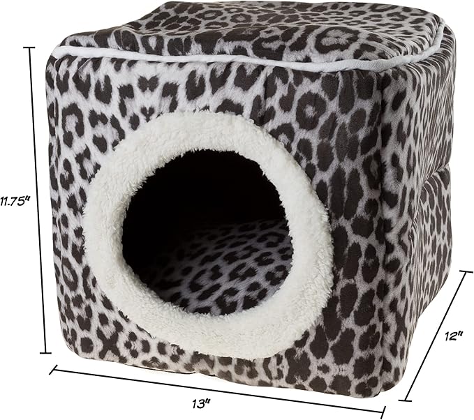 Cat House - Indoor Bed with Removable Foam Cushion - Cat Cave for Puppies, Rabbits, Guinea Pigs, and Other Small Animals by PETMAKER