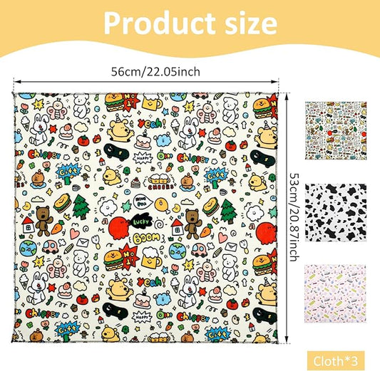 3 Pcs New Cat Grooming Wrap, Self-Adherent, Anti-Bite, Anti-Scratch, Anti-Escape Calming Cat Restraint Wrap, Multifunctional Pet Grooming Wrap for Medicine Nail Clipping Ear Cleaning Teeth Brushing