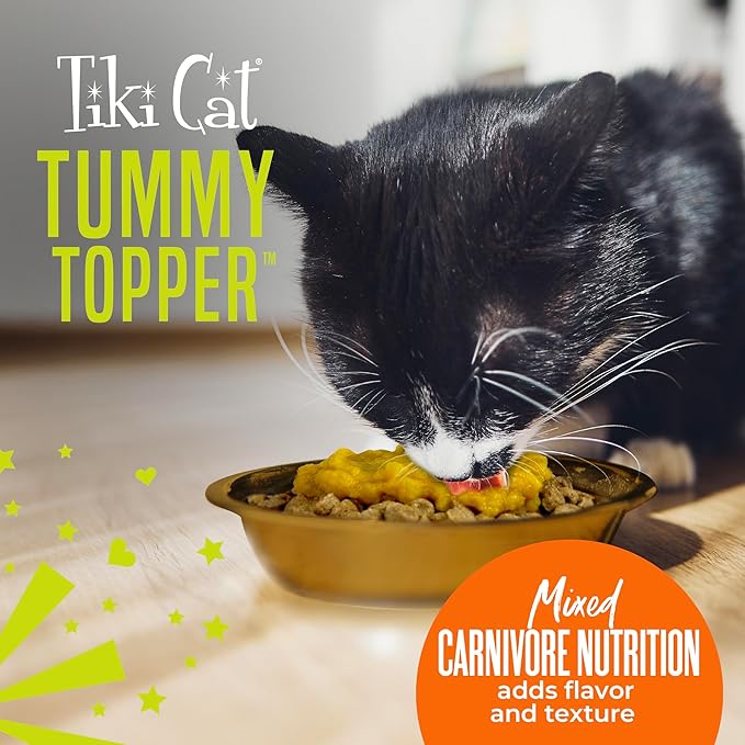 Tiki Cat Solutions Topper Multipack, Tummy Topper, Pumpkin Recipe in Broth, 1.5 oz. Pouch (12 Count)