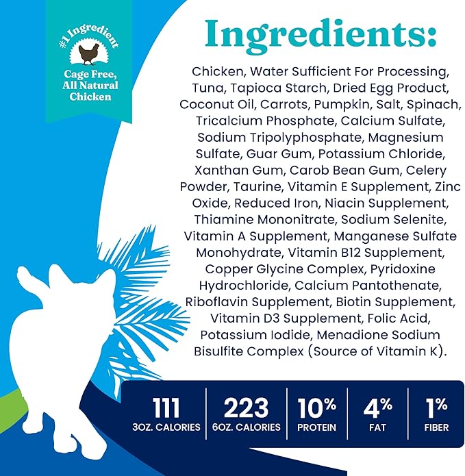 Solid Gold Tropical Blendz Wet Cat Food - Chicken Pate in Coconut Oil - Canned Cat Food, 32 Pack