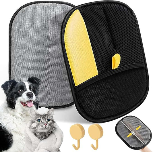 Upgrade Electrostatic Gloves Pet Hair, Reusable Pet Hair Remover Electrostatic Gloves, Pet Hair Remover Mitt with Static Charge for Dogs & Cats, for Furniture, Clothes, Bedding (1PC,A)