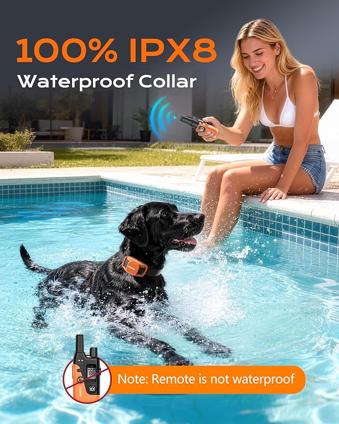 Jugbow Dog Shock Collar- 4200FT Dog Training Collar with Remote for 10-120lbs Small Medium Large Dog, IPX8-Waterproof Rechargeable E-Collar with LED Light