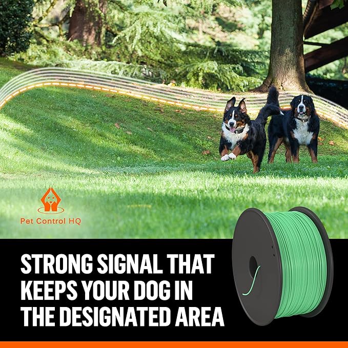 Pet Control HQ Extra Underground Dog Fence Wire Wireless Electric Fence for Dogs, 984ft, 20AWG, Electric Dog Fence Wire for Dog Containment System In-Ground Pet Boundary Wire