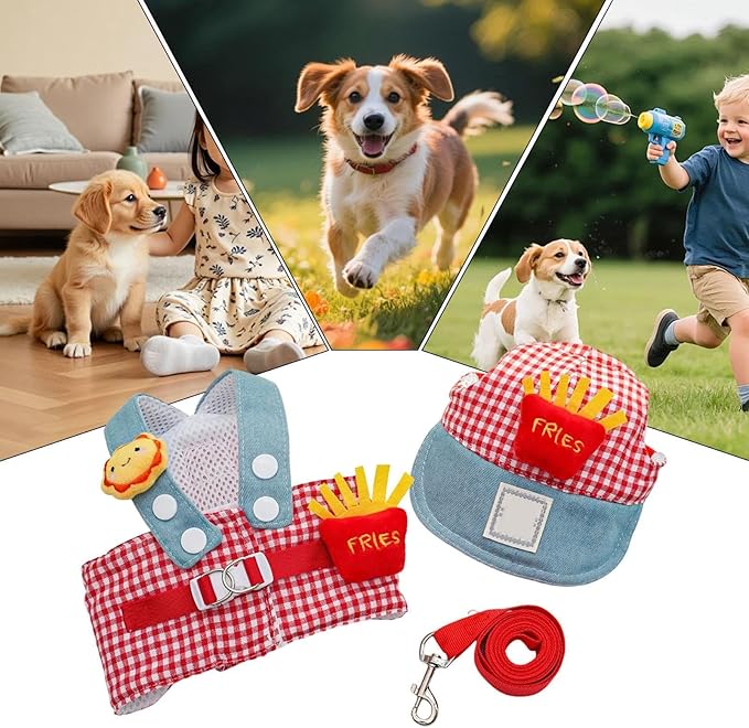 Genérico Dog Harness | Adjustable & Breathable | Dog Training Harness Vest with Leash - for Puppies Daily Outdoor Activities Including Shopping Running and Hiking