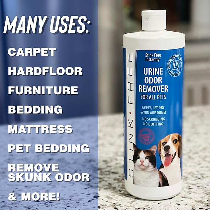 Instantly Pet Urine Odor Remover - Cleaner, Neutralizer, & Eliminator of Cat & Dog Pee Odor on Carpets, Rugs, Outdoor Rugs, Mattress, Floor, Etc. 32 oz. (1 Quart)