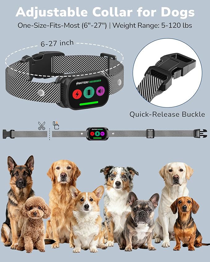 Dog Shock Collar with Remote Control, 3300FT Dog Training Collar with Beep/Vibration/Shock, Security Lock, IPX8 Waterproof Ecollar Rechargeable for Small Medium Large Dogs
