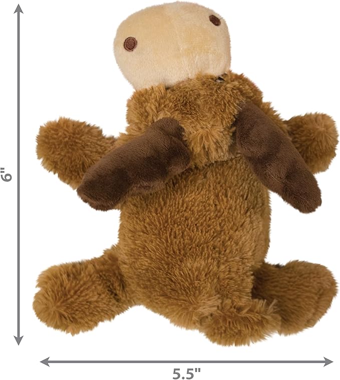 KONG Cozie Marvin Moose - Cute Dog Plush Toy for Indoor Play - Soft Chew Toy & Snuggle Buddy - with Squeaker, Durable Design & Minimal Stuffing - for Small/Medium Dogs
