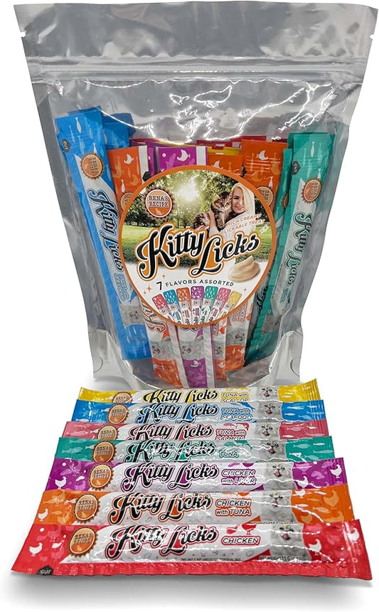 Rena's Recipe Kitty Licks Varieties (Chicken and Tuna) (28 Tubes)
