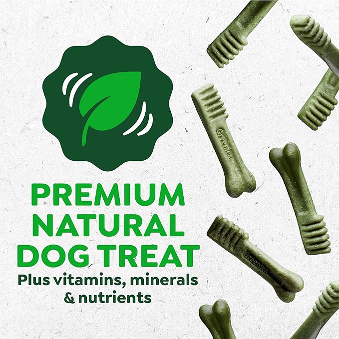 Greenies Veterinarian-Recommended Adult Natural Dental Dog Treats Large Size, Dog Dental Chews, Original Flavor, 54 oz. Pack, 34 Count