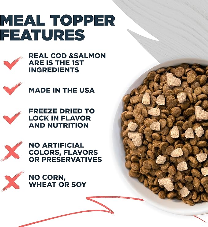 Blackwood Dog Food Topper, Cod and Salmon Recipe, 8 Ounce, High Protein with Omega 3 Fatty Acids, Use as Training Treat, Meal, or Topper