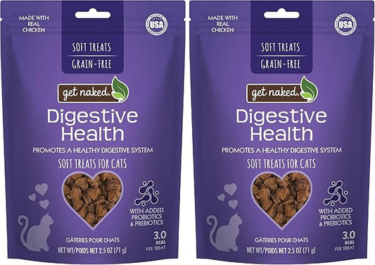 Get Naked 1 Pouch Furball Relief Soft Treats for Cats, 2.5 Oz (Pack of 2)