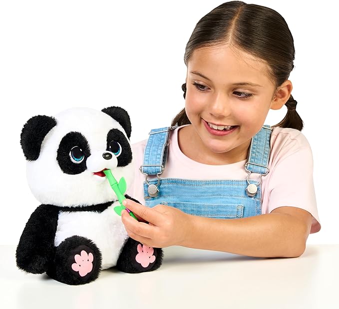 Little Live Pets My Baby Talking Panda ChuChu, Cuddly Panda Toy Plush with 50+ Sounds, Potty Dance, Kick, Feed, Kids Interactive Animal Toys Ages 4+