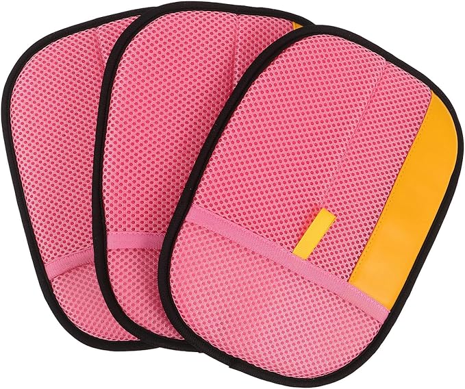 3pcs Pet Hair Removal Gloves for Cats and Dogs – Static Electrostatic Grooming Mitts, Rose Pink, Reusable Fur Remover for Shedding Control and Cleaning