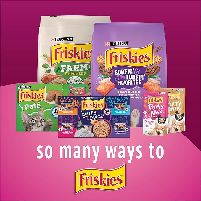 Purina Friskies Playfuls With Salmon and Shrimp Flavor Cat Treats - (Pack of 6) 6 oz. Pouches