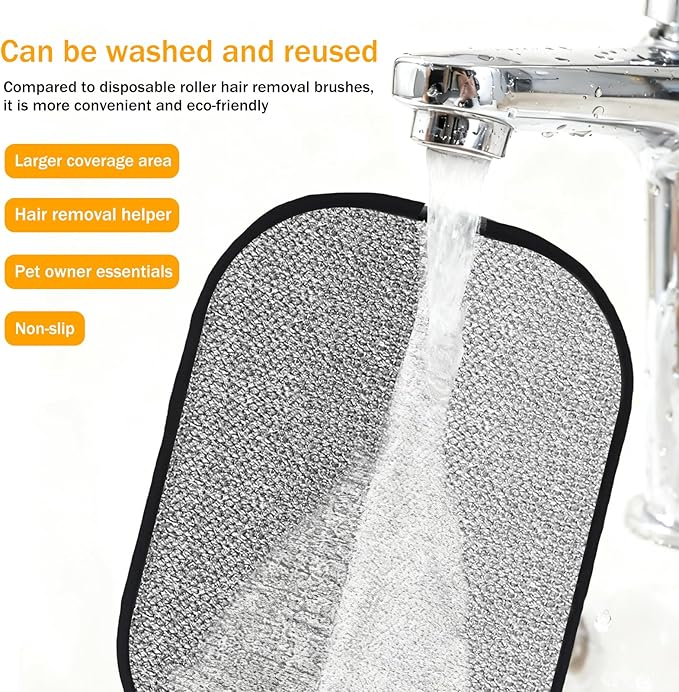 Pet Hair Removal Glove for Dogs & Cats, Pet Hair for Cat and Dog, with Electrostatic Tech, for Carpet, Couch, Furniture,Upgraded Five-Finger Electrostatic Pet Hair Gloves