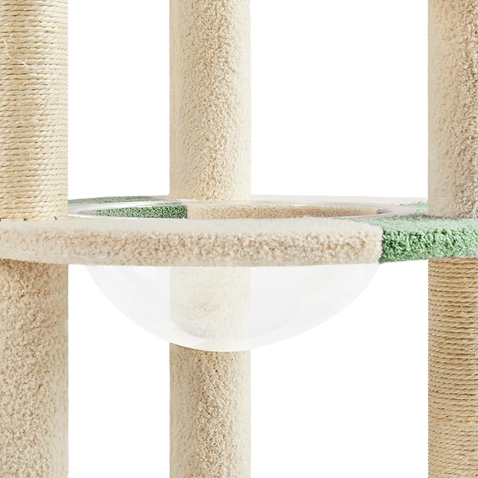 Yaheetech Cat Scratching Posts with Cat Bed, 35in Cat Scratcher with 2 Scratching Posts for Indoor Cats, Sisal Scratch Posts with Replaceable Ball for Kittens Adults Cats