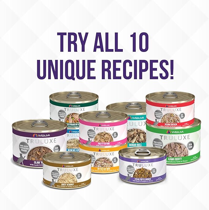 Weruva TruLuxe Cat Food, Quick 'N Quirky with Chicken & Turkey in Gravy, 6oz Can (Pack of 24)