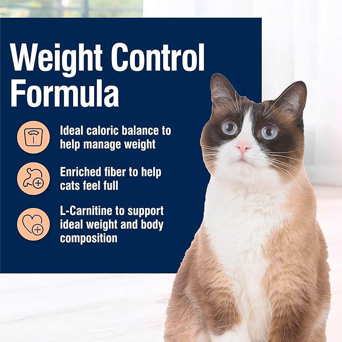 Blue Buffalo True Solutions Weight Control Wet Cat Food for Adult Cats,Made with Natural Ingredients,Chicken,3-oz. Cans,(Pack of 48)