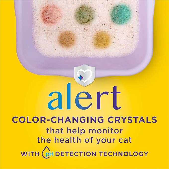 Purina Tidy Cats Tidy Care Alert Cat Health Monitoring Non Clumping Cat Litter with Silica Crystals - 8 Pound,(Pack of 2)