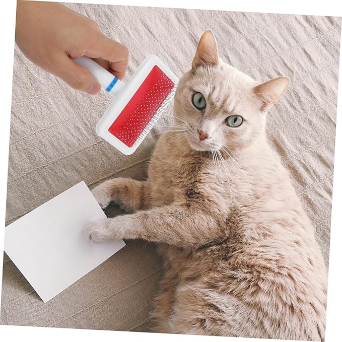 5pcs Dog Slicker Brush Cat Grooming Comb for Shedding Knot Removal Pet Hair Cleaner Tool for Long Haired Dogs Cats Skin Friendly Design for Easy Grooming