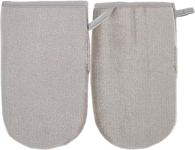 2Pcs Pet Hair Remover Gloves Double-Sided Electrostatic Grooming Mitts for Cats and Dogs Reusable Pet Hair Cleaning Tool for Furniture and Curtains