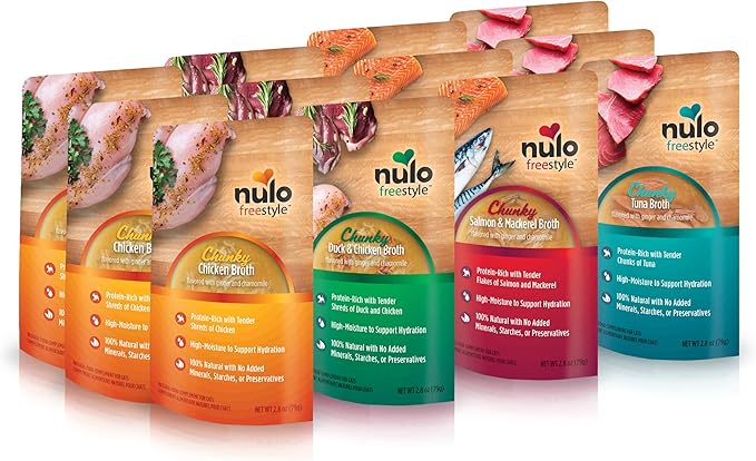 Nulo Freestyle Cat & Kitten Wet Food Broth - Premium All Natural Grain-Free Topper With No Added Minerals or Preservatives and High Animal-Based Protein
