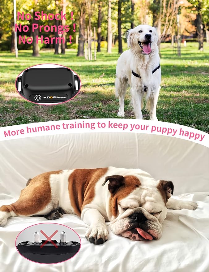 No Shock Dog Training Collar 2 Dogs, Vibrating Dog Collar, Vibration Collar for Small Medium Large Dogs - No Shock No Prongs