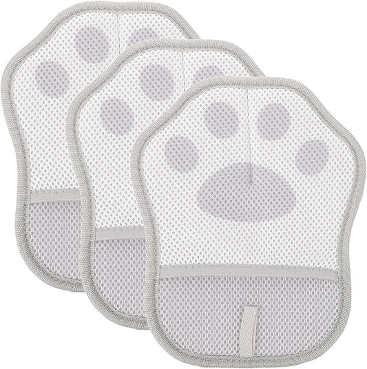 SUPVOX 3pcs Pet Static Removal Gloves Grooming Mittens for Cats and Dogs, Reusable Electrostatic Hair Cleaning Gloves for Shedding, Bathing, and Furniture Pet Hair Removal