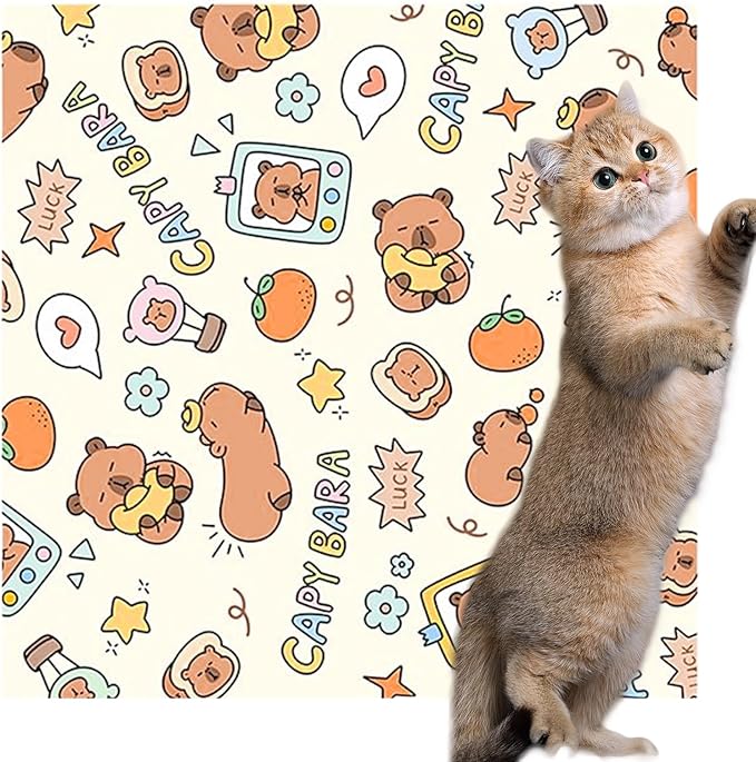 AOYEBO Cat Wrap for Cutting Nails Self-Adherent Safe Hold - Soft Polyester Anti-Scratch Escape Restraint, Calming Swaddle for Nail Clipping & Grooming (C)