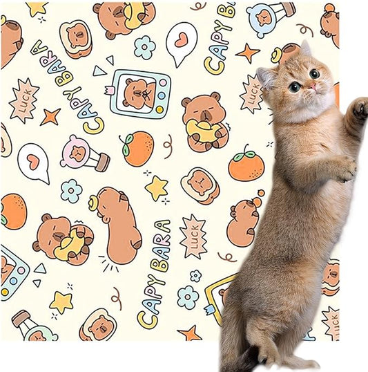 AOYEBO Cat Wrap for Cutting Nails Self-Adherent Safe Hold - Soft Polyester Anti-Scratch Escape Restraint, Calming Swaddle for Nail Clipping & Grooming (C)