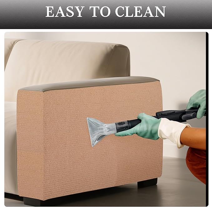 15.7'' x 78.7'' Cat Scratch Furniture Protector Cat Wall Scratcher Mat AdhesiveTrimmable Cloth Couch Anti-Scratch Cover DIY Climb Couch Protector from Claws, Replacement Pads，Beige