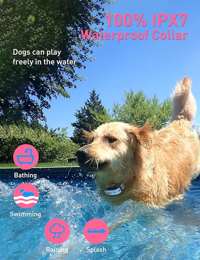 Shock Collar For Dogs 2 Pack - 3300Ft IPX7 Waterproof Shock Collar with Beep, Vibration, Shock & Boost Shock Modes, Remote Training Shock Collar for Medium Large Dogs (10-120lbs), Security Lock