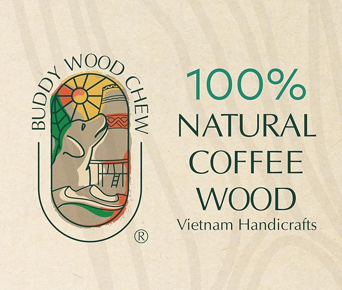 Coffee Wood Toys for Dog - Gorilla Chew, Natural Dog Bone Alternative, Durable, Long Lasting ...(S (Single)