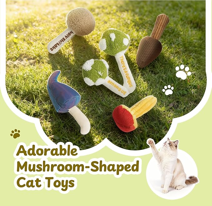 Cat Toys for Indoor Cats, Catnip and Silvervine Chew Toys with Different Textures, Funny Slang Printed Kitten Toys for Teething, Cat Toys for Bored Indoor Adult Cats, Value Multi-Pack