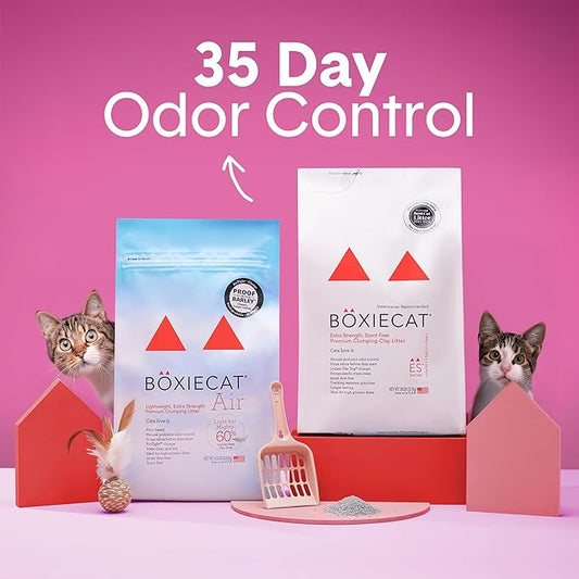 Boxie® Extra Strength Cat Litter, Lightweight 35-Day Odor Control, Clumping, 16.5lb
