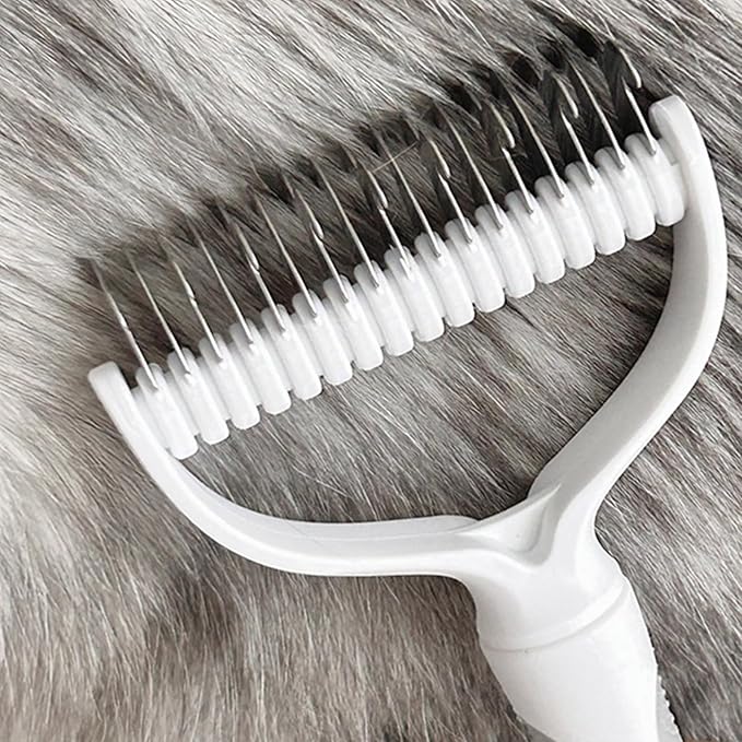 Double Side Pet Comb For Home Salon Use Effective Hair Removal Tool For Loose Hair And Undercoat Cats Grooming Tool Ergonomic Handle Brush