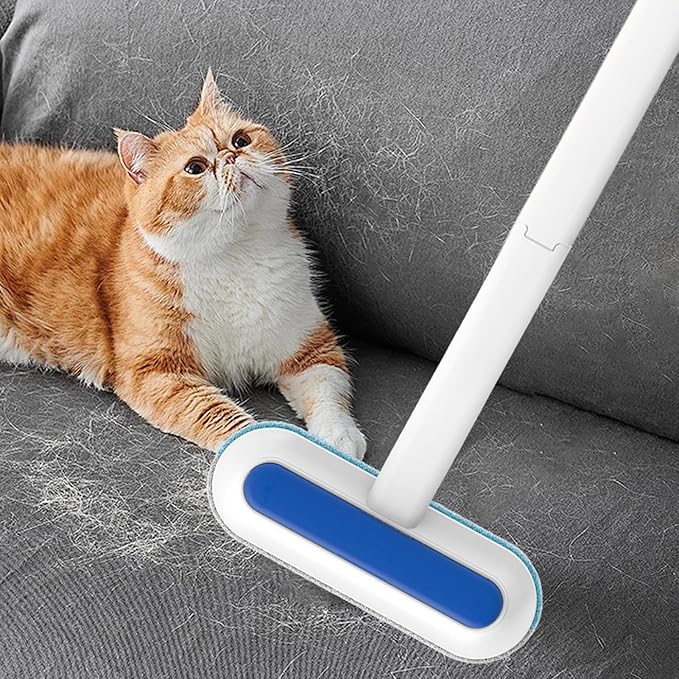 Cat Hair Remover Brush,Electrostatic Cat Grooming Tool,Window Screen Cleaning Brush | for Dog Owners Office Car Clothes Bedding Sheets Carpets Sofas Apartment Mattress