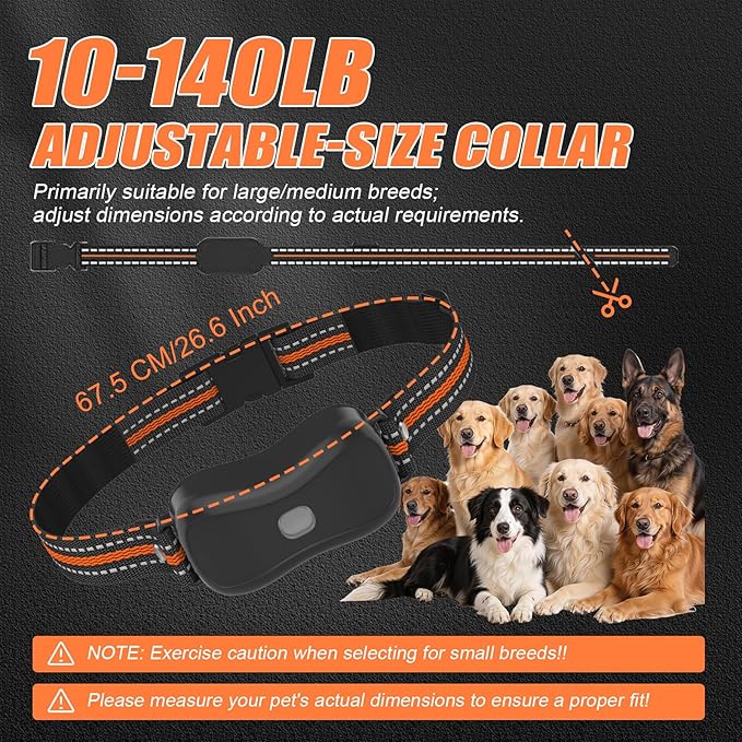 2026 Updated Shock Collar for Dogs with Remote 4500ft, Bark & Training Collar for Large Dogs, Rechargeable Waterproof Electric Collar with 4 Modes Vibration Beep Static Stimulation LED Light