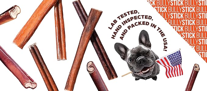 FOODIEPAWS 6 Inch Jumbo Bully Sticks for Dogs, 20 Pack | All Natural, Grass-Fed Beef Pizzle | Rawhide-Free, Odor-Free, Fully Digestible & Long Lasting Dog Chews | For Large Breeds & Aggressive Chewers